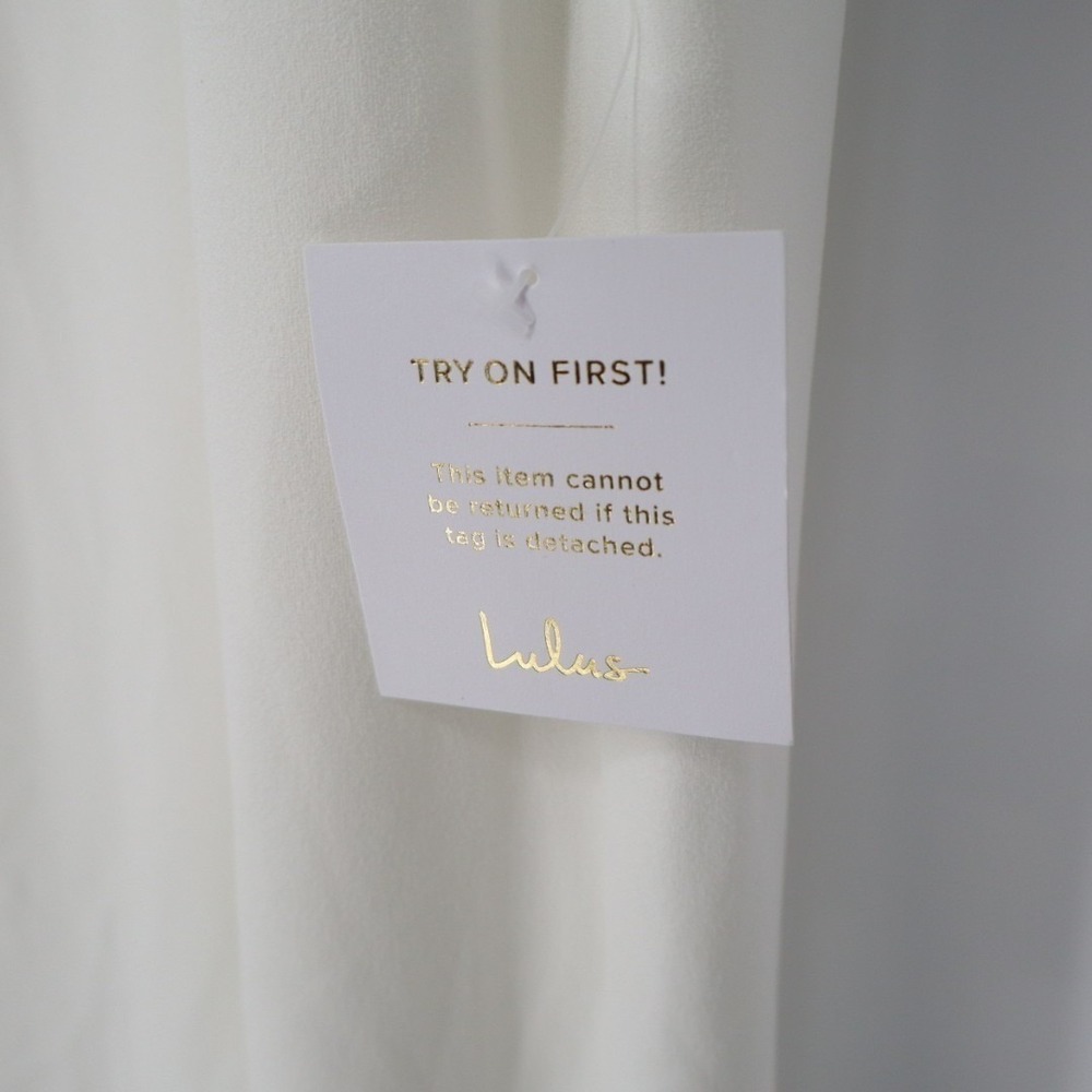 Lulus Blessed Romance Maxi Dress Womens M White Sleeveless Button Back Mermaid - Picture 6 of 9